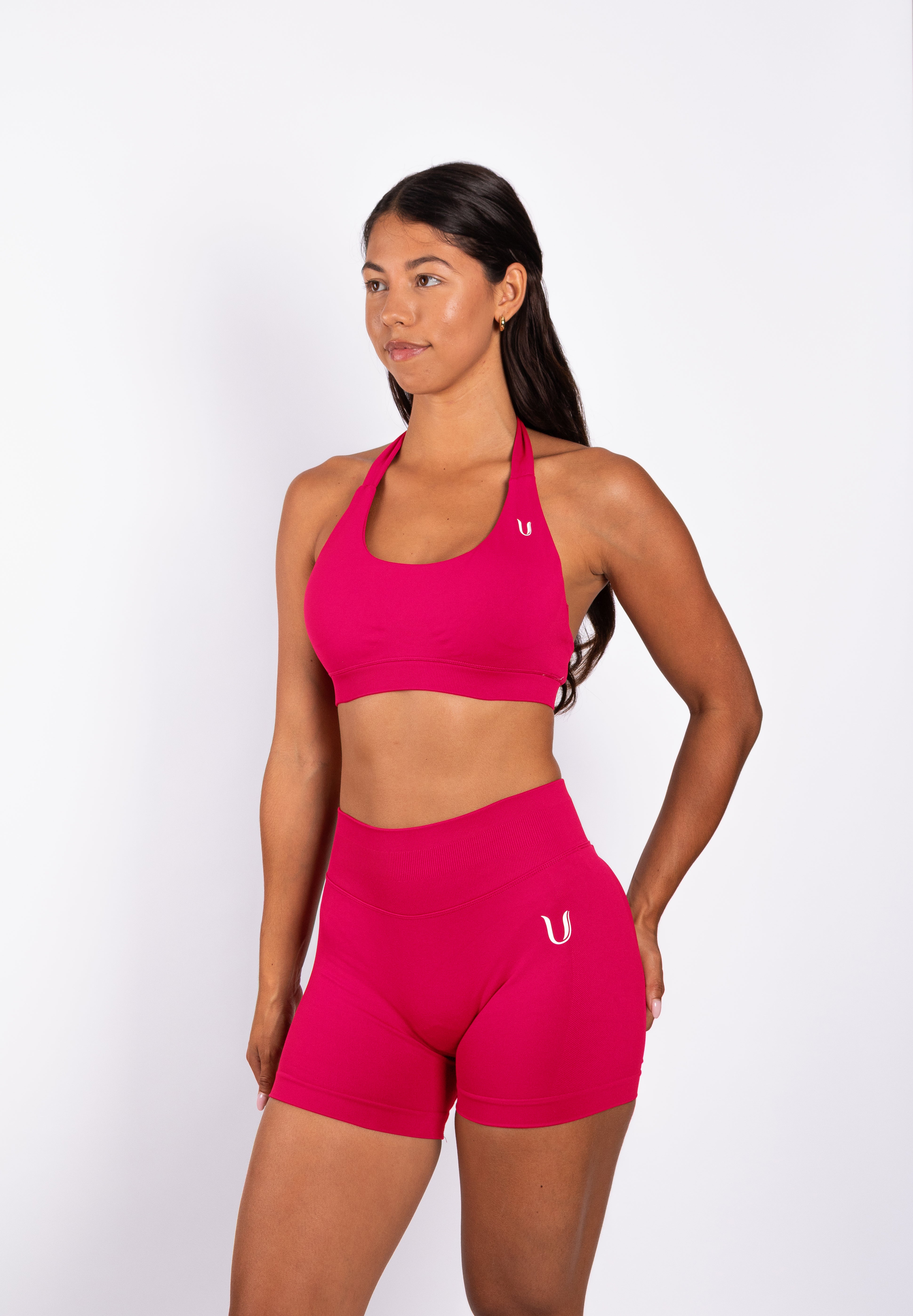 Beau | Halter Support Bra - Framboos