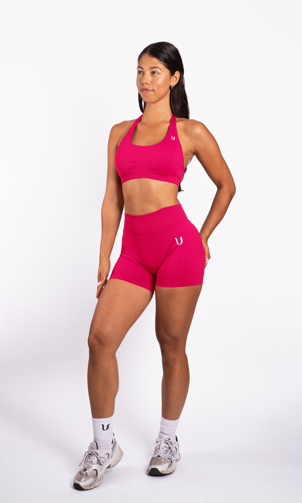 Beau | Halter Support Bra - Framboos