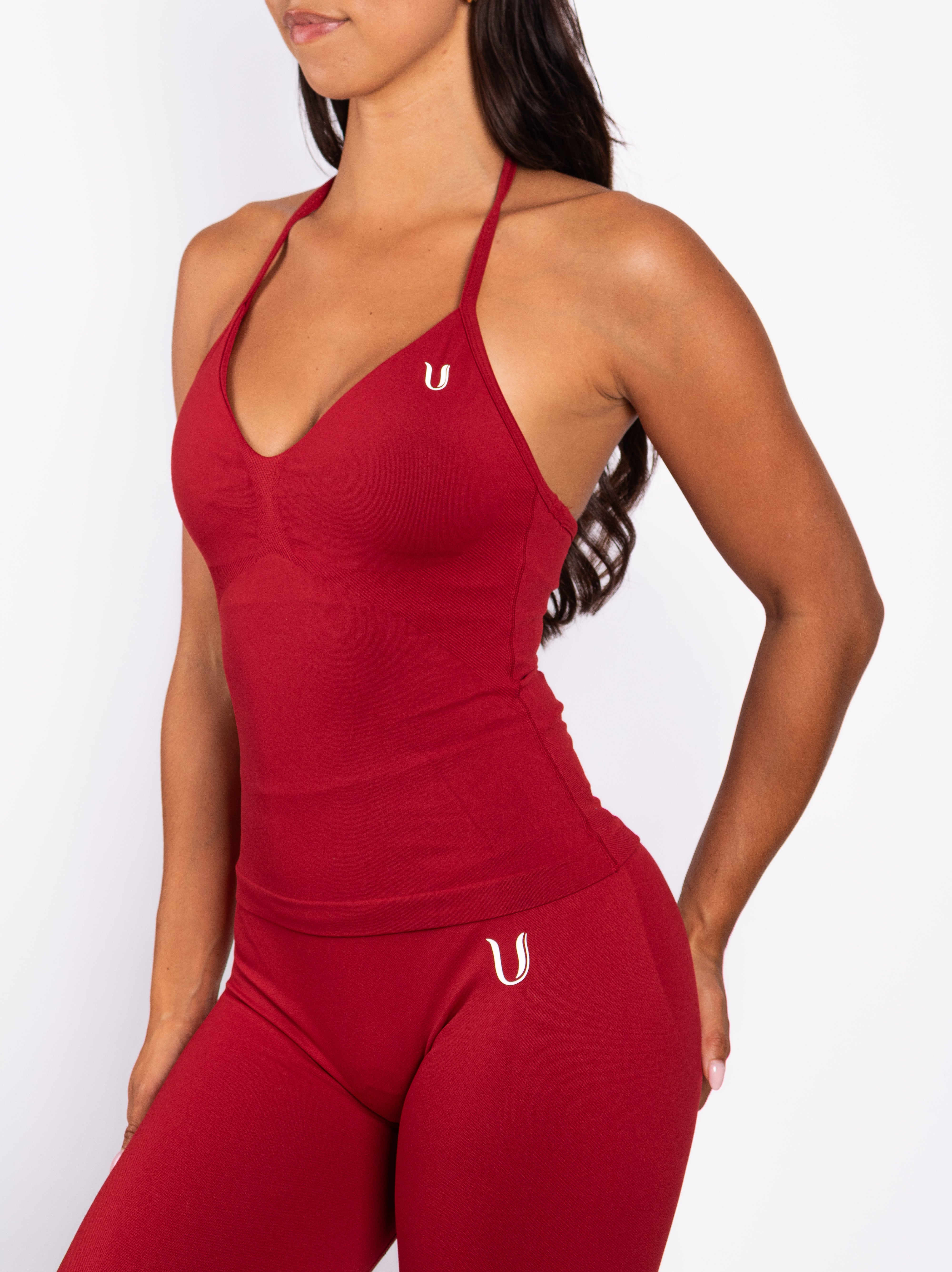 Beau Crop Top Rood - Dames activewear detail