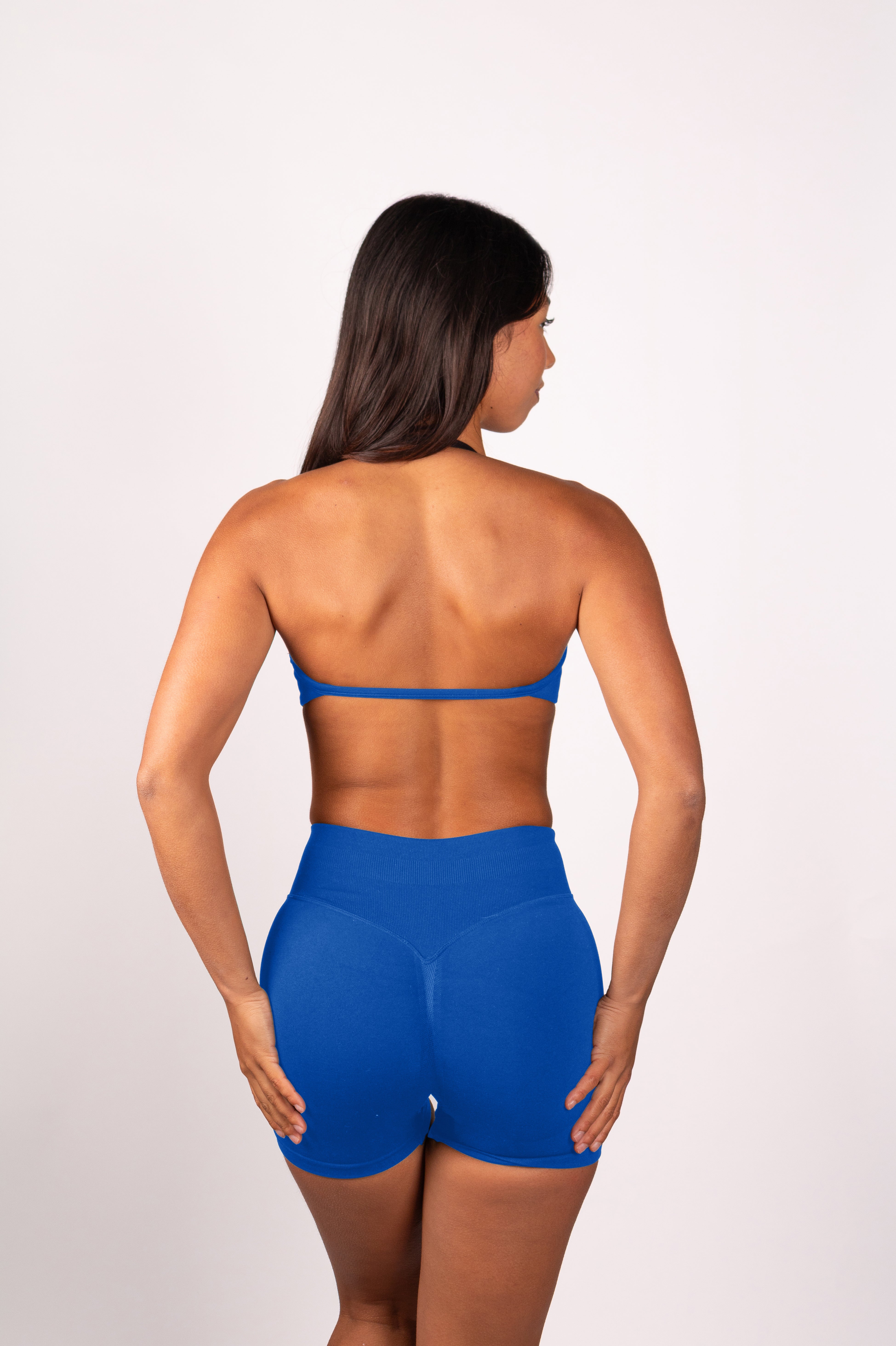Beau Sports BH V2 Donker Blauw - Dames fitness kleding zijkant