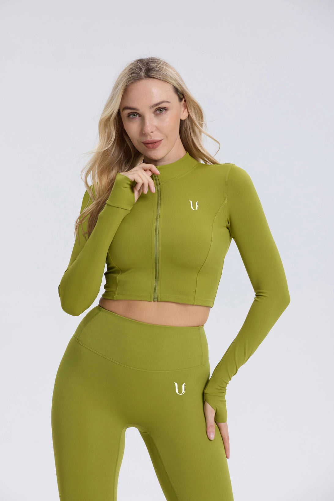 Hailey Set | Lange Arm Top Legging - Matcha