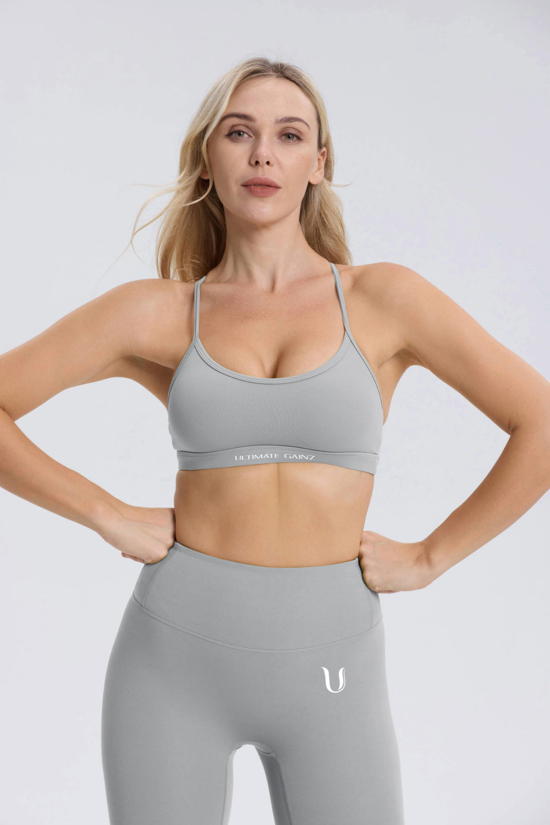 Hailey | Cross-Back Sports BH - Lichtgrijs