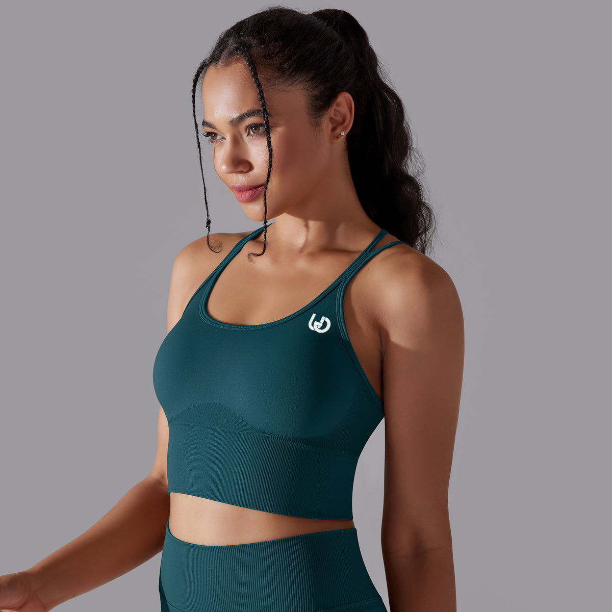 Daisy | Strap Sport Bra - Donker Groen