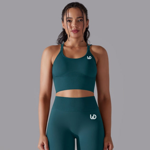 Daisy | Strap Sport Bra - Donker Groen