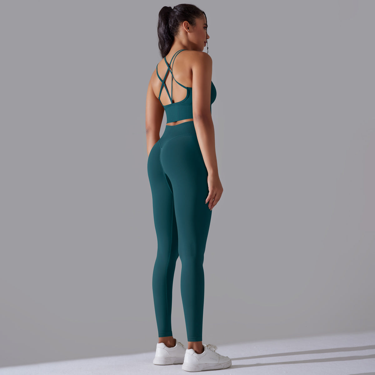 Daisy | Legging Top Set - Donker groen