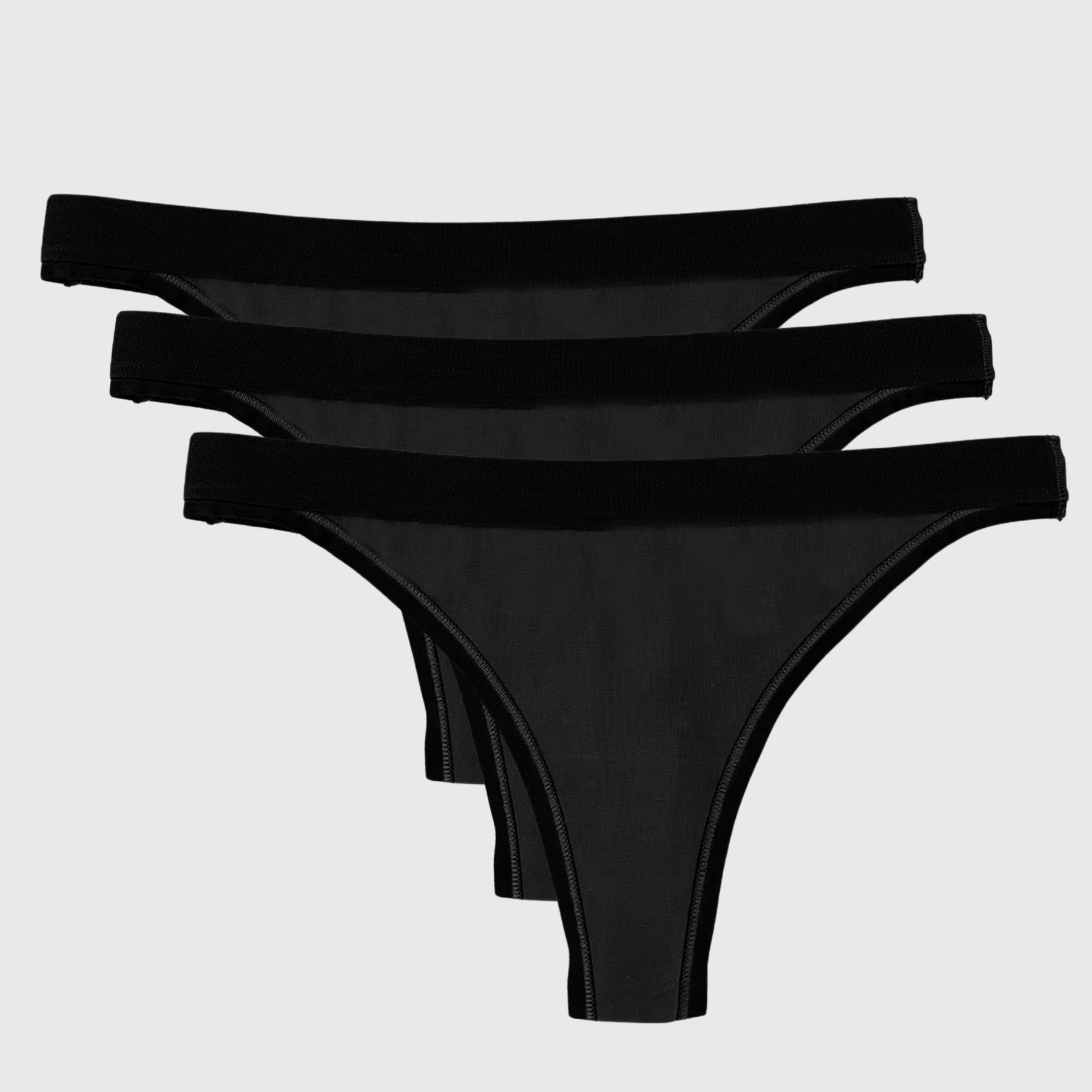Ultimate Gainz Seamless Thong 3 Pack - Zwart