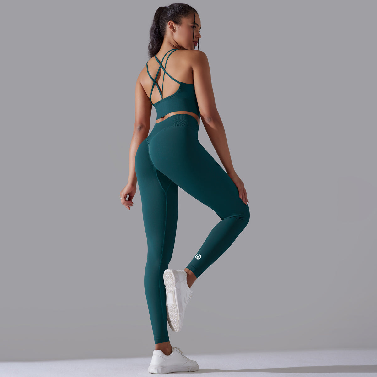 Daisy | Legging Top Set - Donker groen