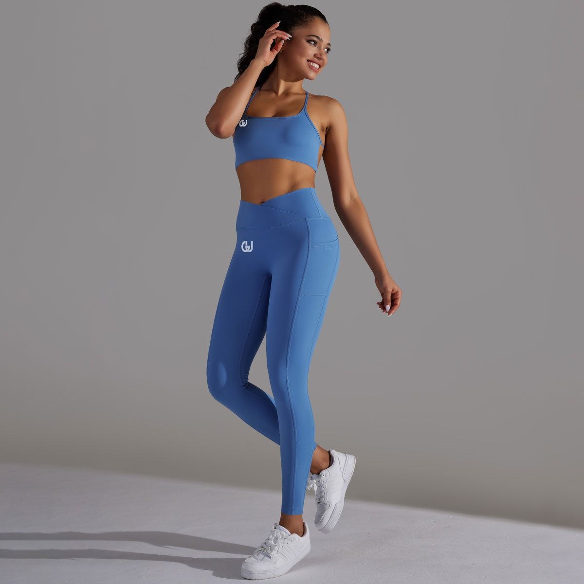 Mila | Legging-Top Set - Blauw