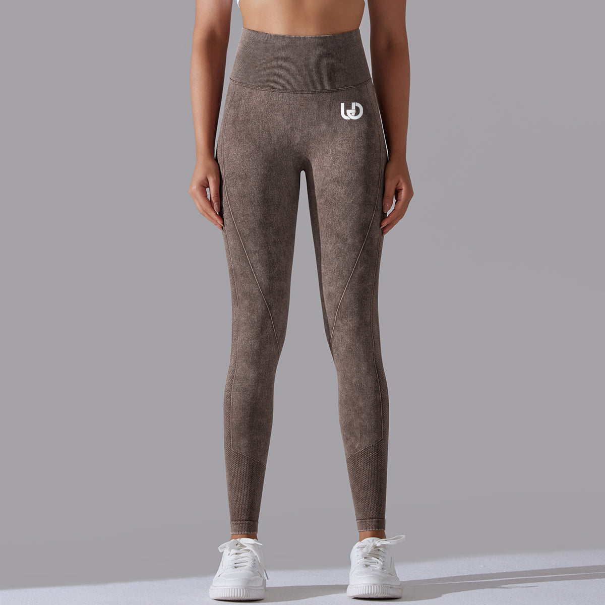 Jane | Legging Scrunch Patronen - Bruin