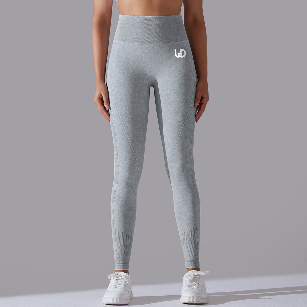 Jane | Legging Scrunch Patronen - Lichtgrijs