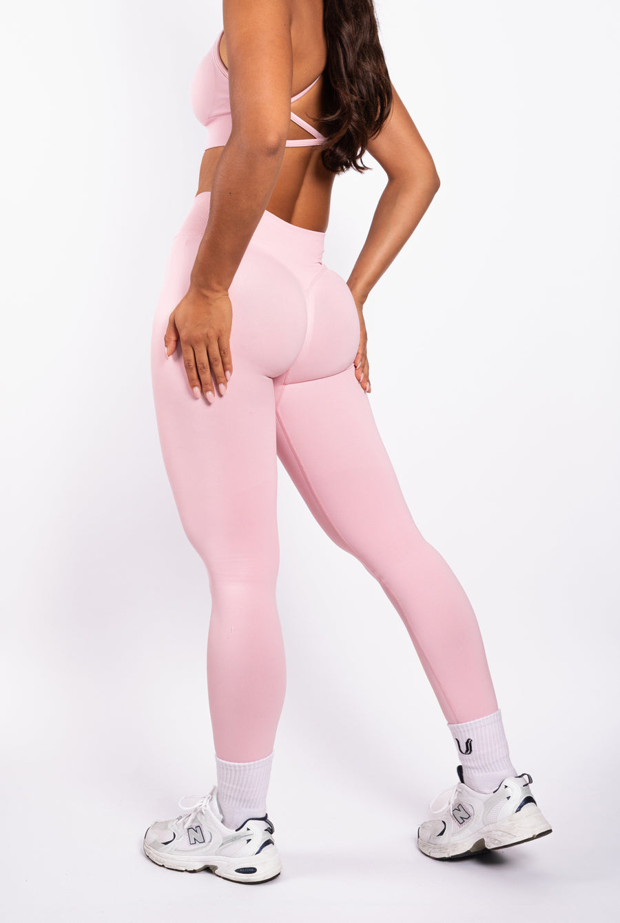 Beau | Premium High Performance Scrunch Legging - Roze