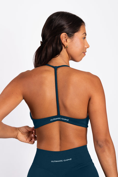 Nova | Seamless Open Rug Bra – Blauw
