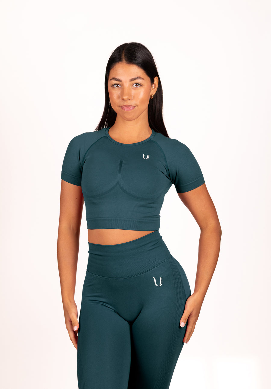 Leonie | Top Shirt - Blauwgroen