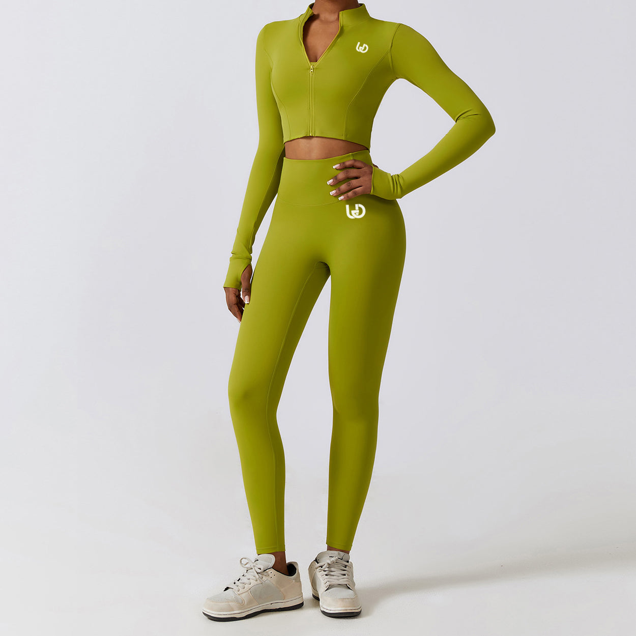 Hailey Set | Lange Arm Top Legging - Matcha