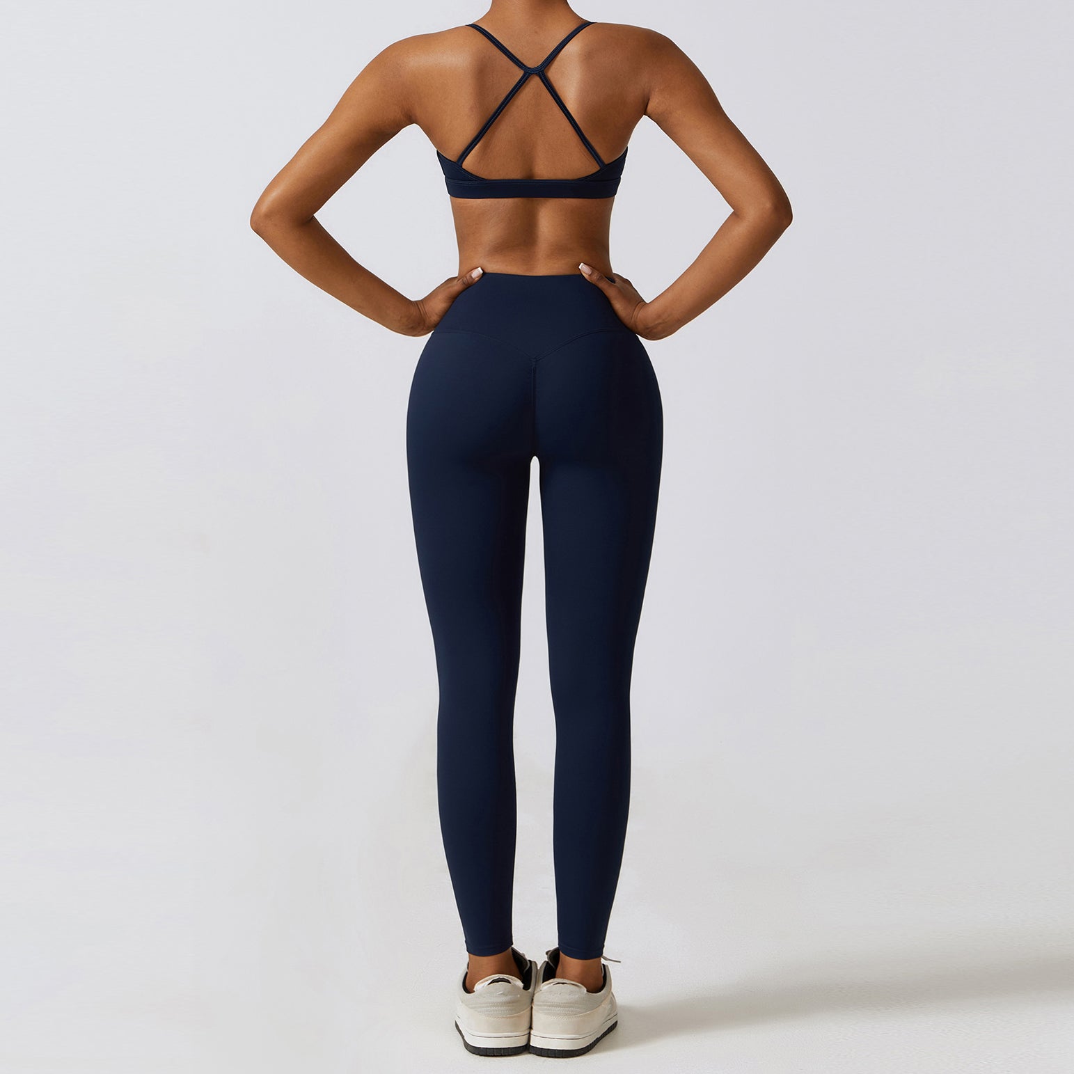 Hailey Set | Naadloze Top Legging - Marineblauw