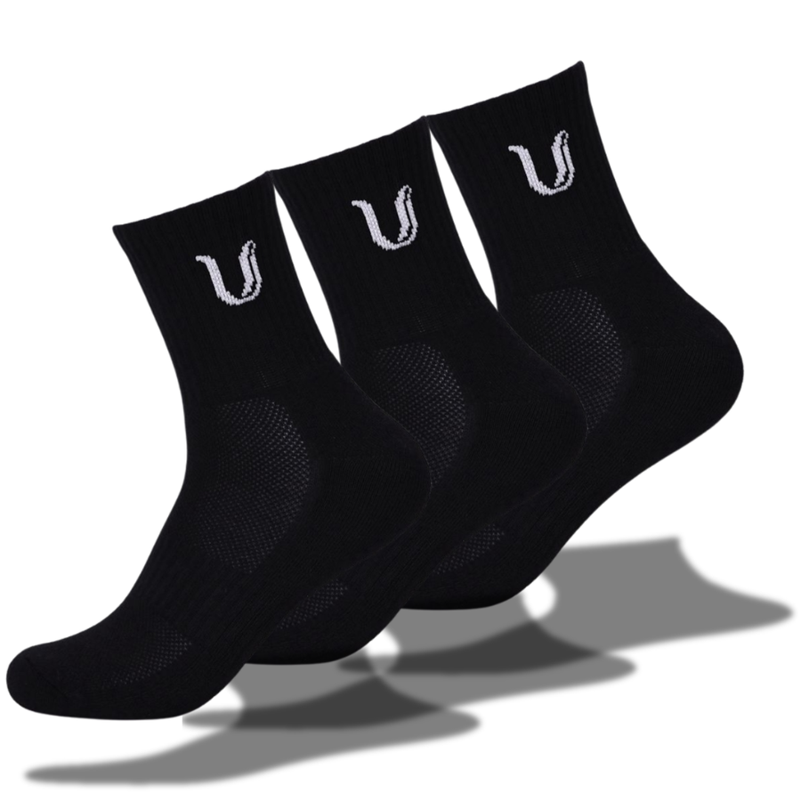 Ultimate Gainz - Performance Sokken Unisex - Zwart 3 Paar