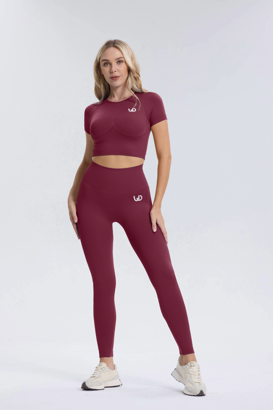 Leonie | Premium Scrunch Legging - Wijnrood